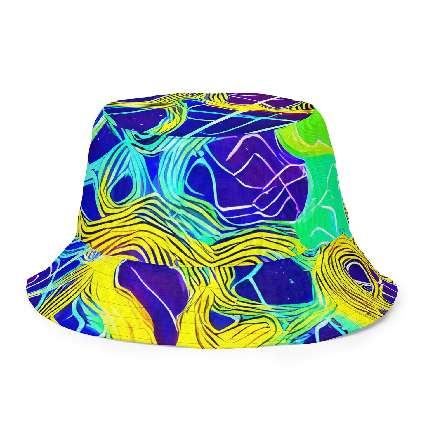 Reversible Bucket Hat - Neon Jungle Rhapsody