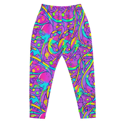 Men’s Joggers - Neon Galaxy Whirl