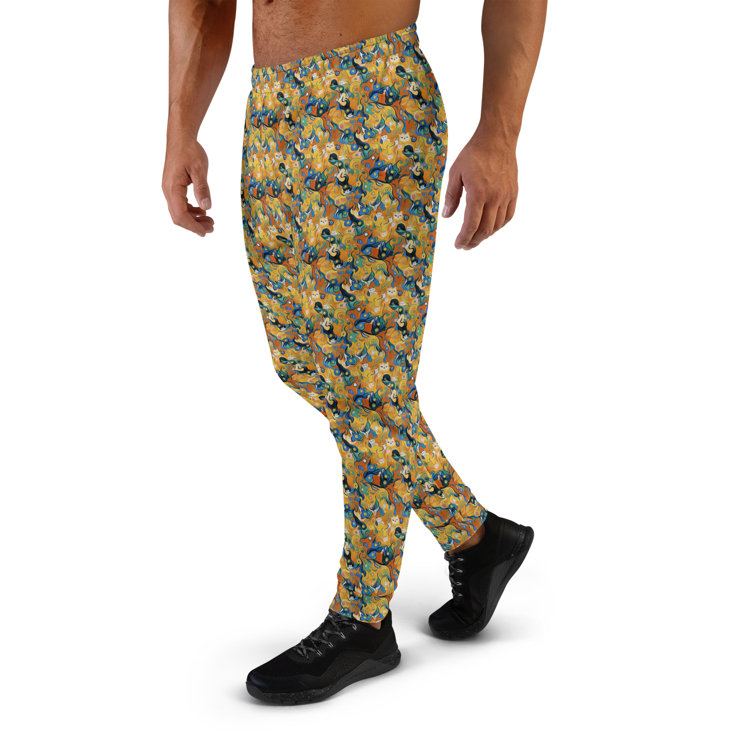 Men’s Joggers - Whimsical Feline Dance