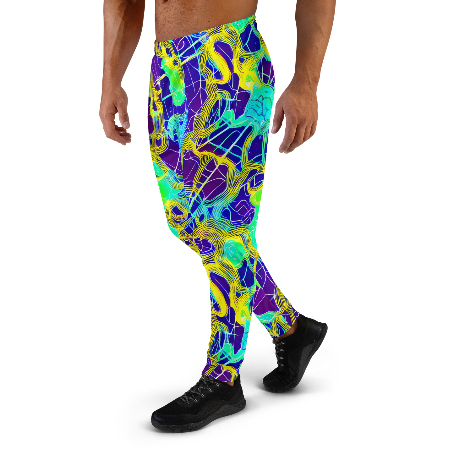 Men’s Joggers - Neon Jungle Rhapsody