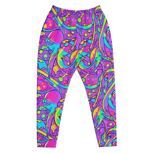 Men’s Joggers - Neon Galaxy Whirl