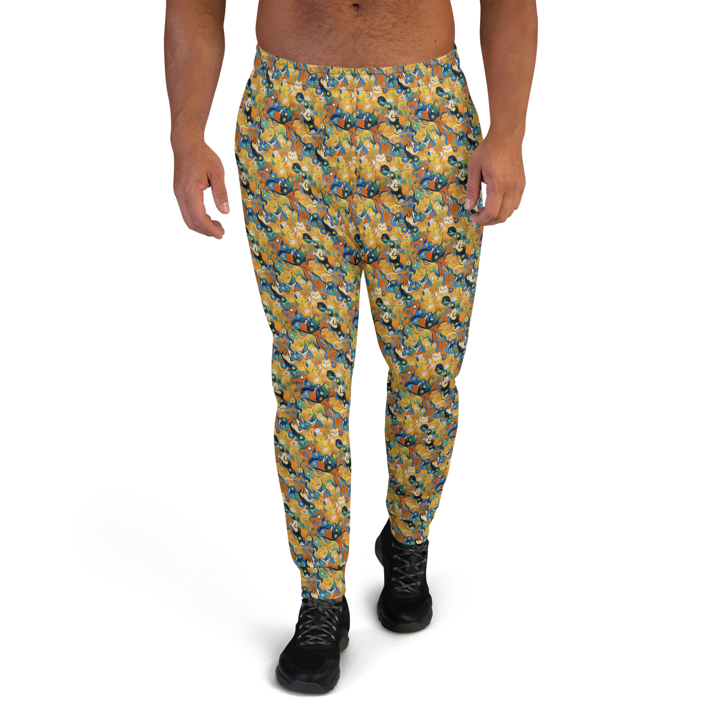 Men’s Joggers - Whimsical Feline Dance