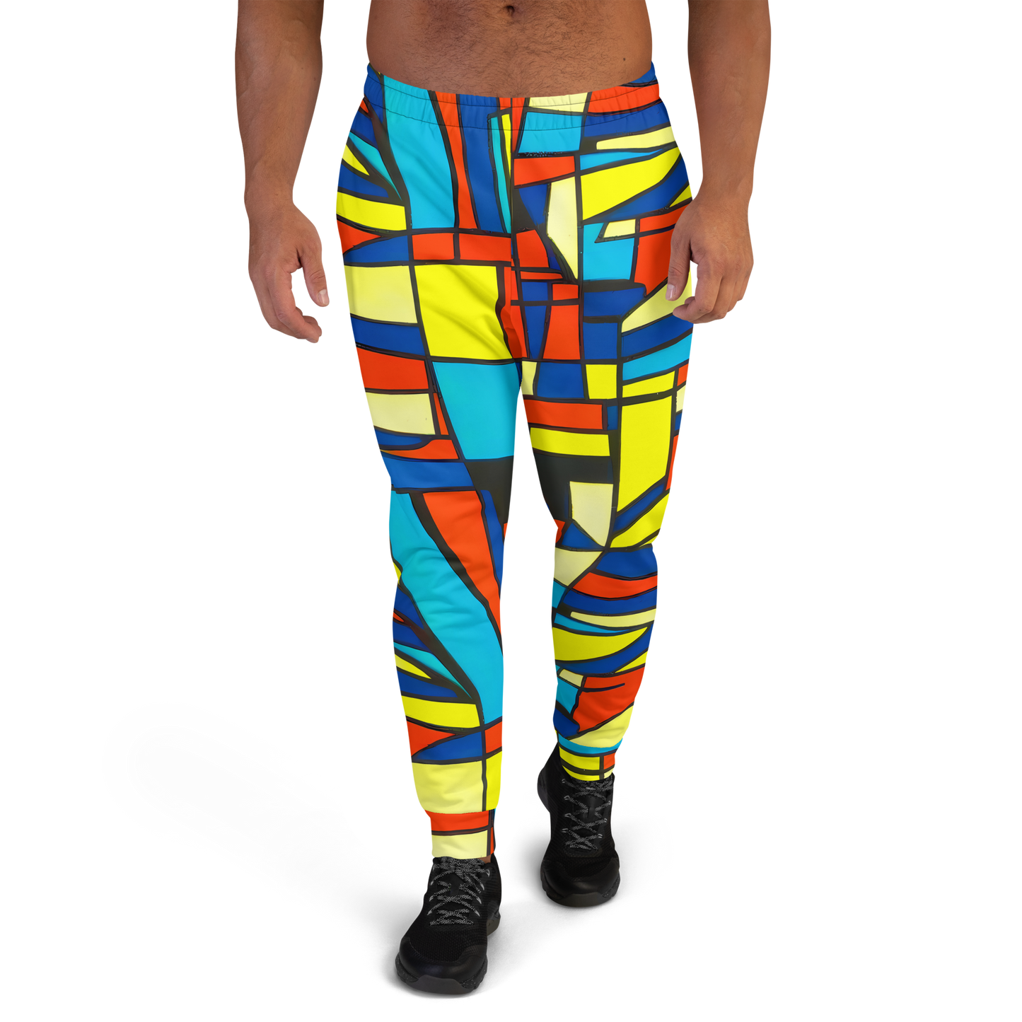 Men’s Joggers - Neon Fractals