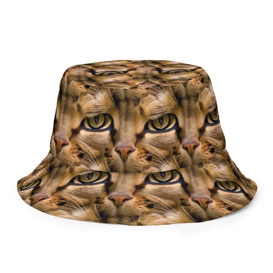 Reversible Bucket Hat - Feline Whisper