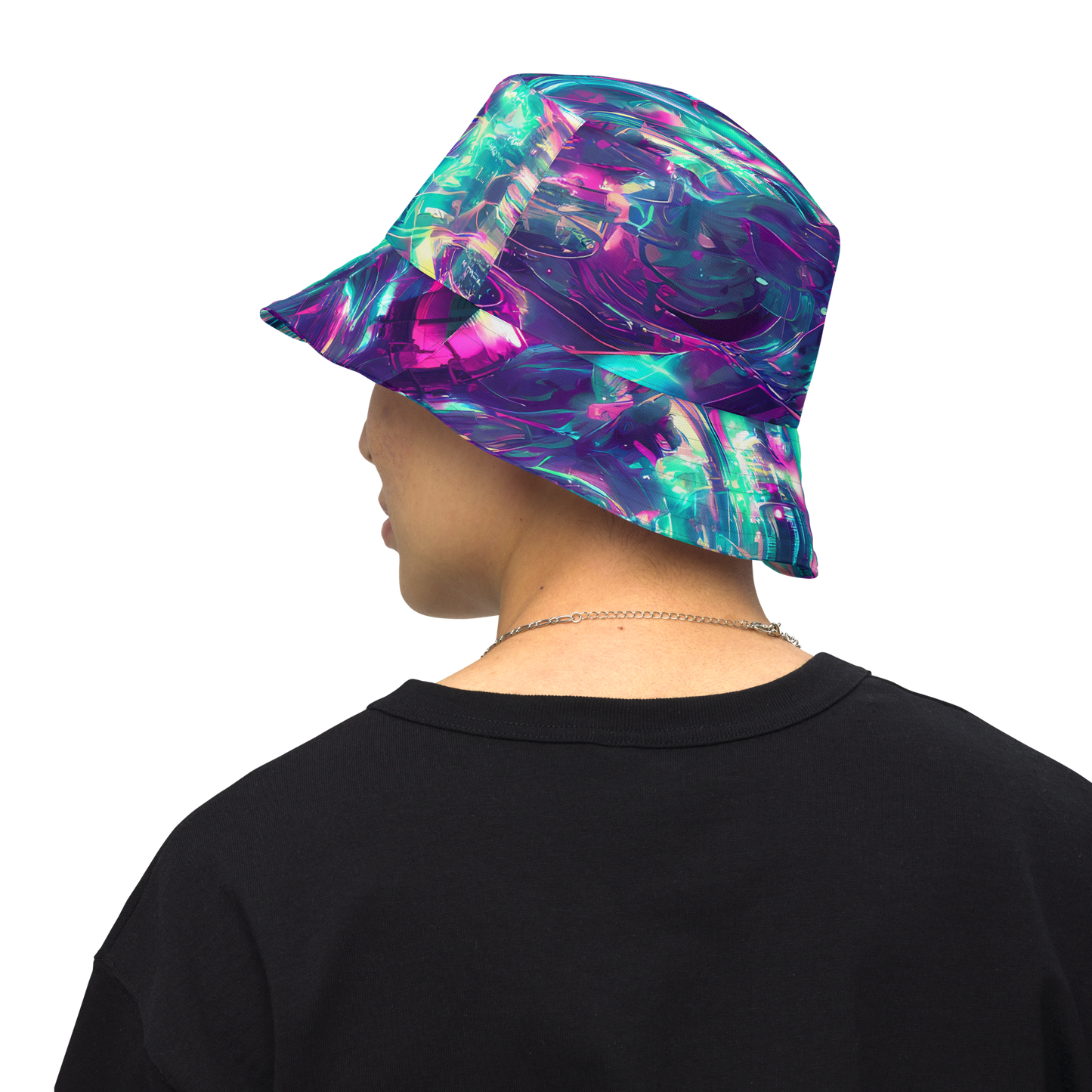 Reversible Bucket Hat - Synthwave Surge