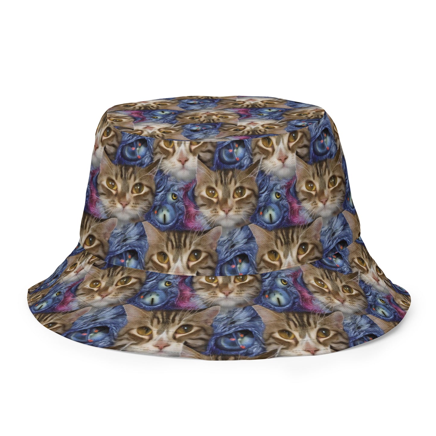 Reversible Bucket Hat - Feline Fantasy