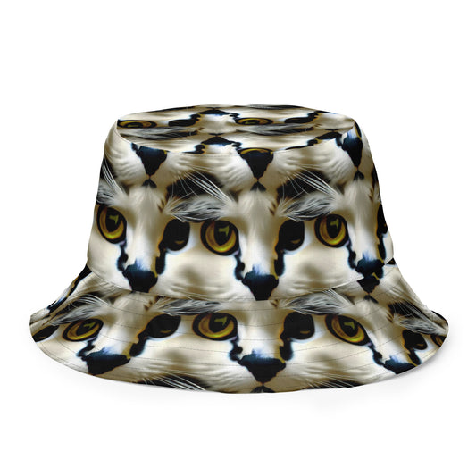 Reversible Bucket Hat - Feline Fancy