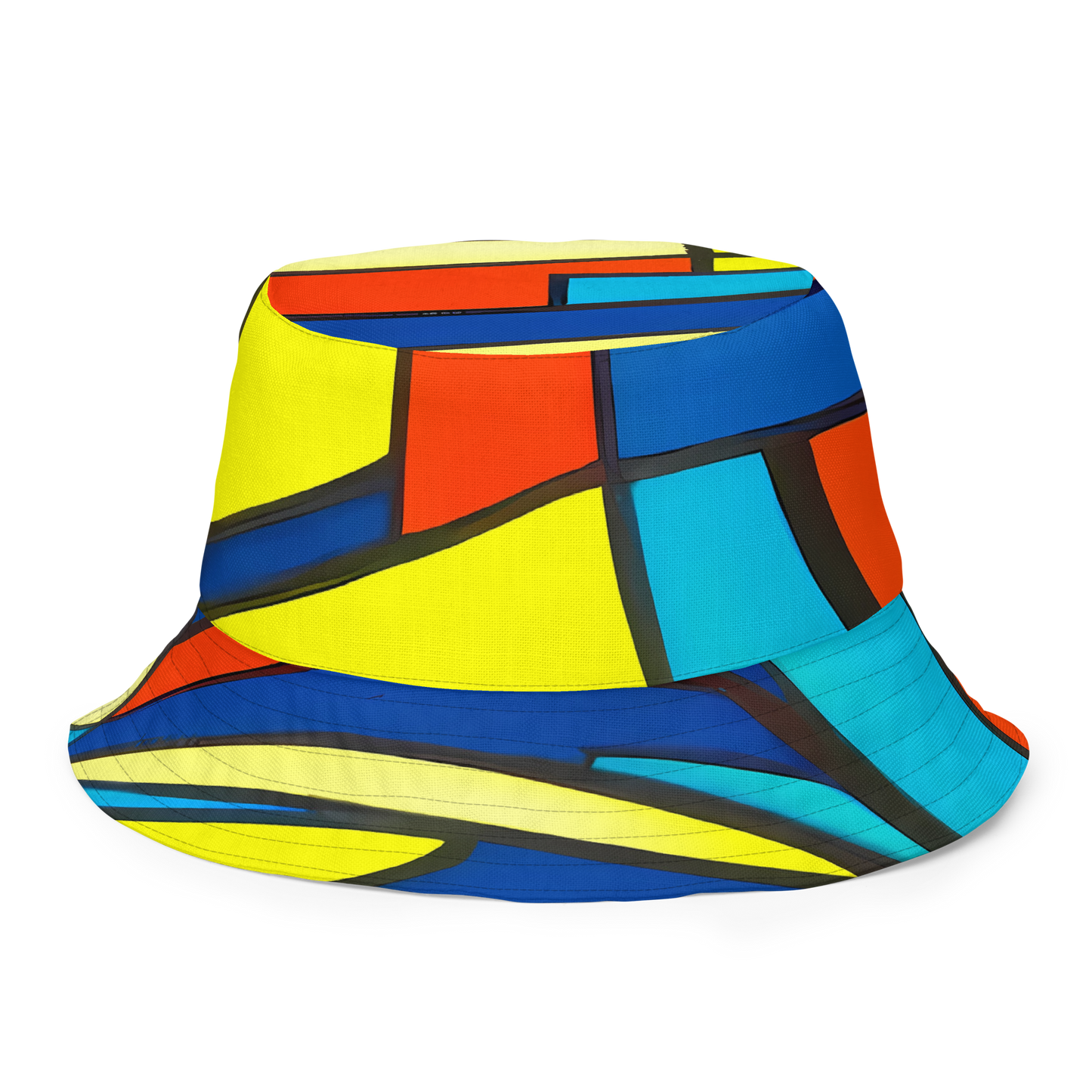 Reversible Bucket Hat - Neon Fractals