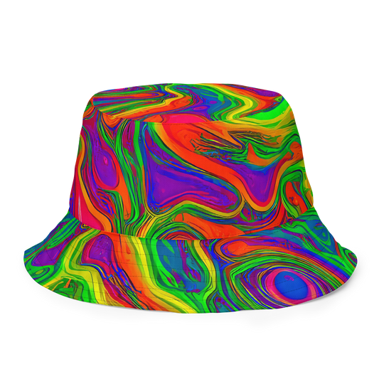 Reversible Bucket Hat - Psychedelic Waves