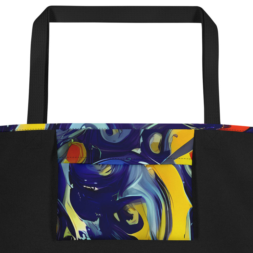 Large Tote Bag w/ Pocket - Dynamic Doodles