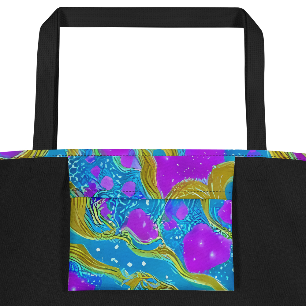 Large Tote Bag w/ Pocket - Mystic Waves