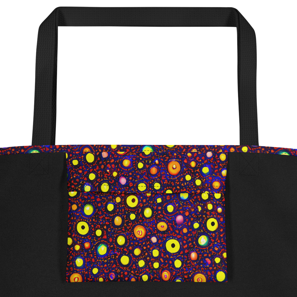 Large Tote Bag w/ Pocket - Cosmic Dotscape