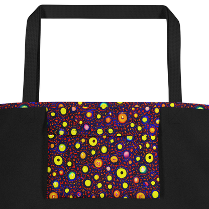 Large Tote Bag w/ Pocket - Cosmic Dotscape