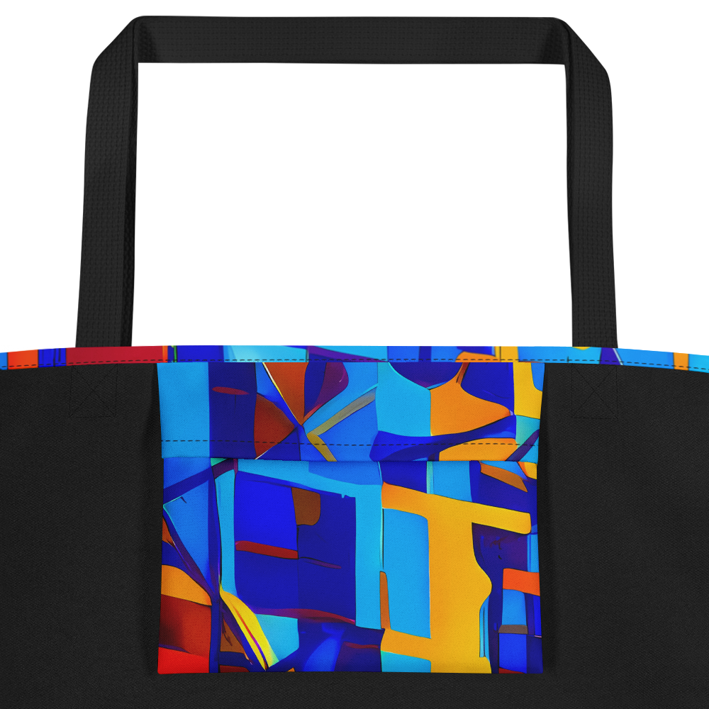 Large Tote Bag w/ Pocket - Radiant Labyrinth