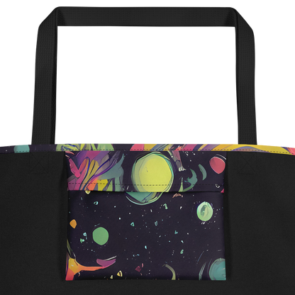 Large Tote Bag w/ Pocket - Psychedelic Drift