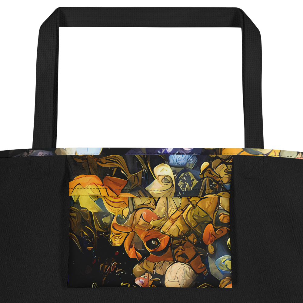 Large Tote Bag w/ Pocket - Baroque Blossom