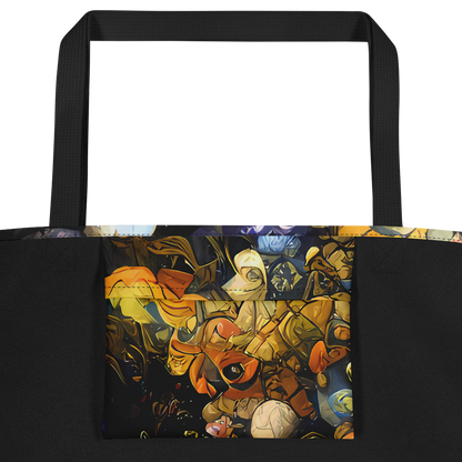 Large Tote Bag w/ Pocket - Baroque Blossom