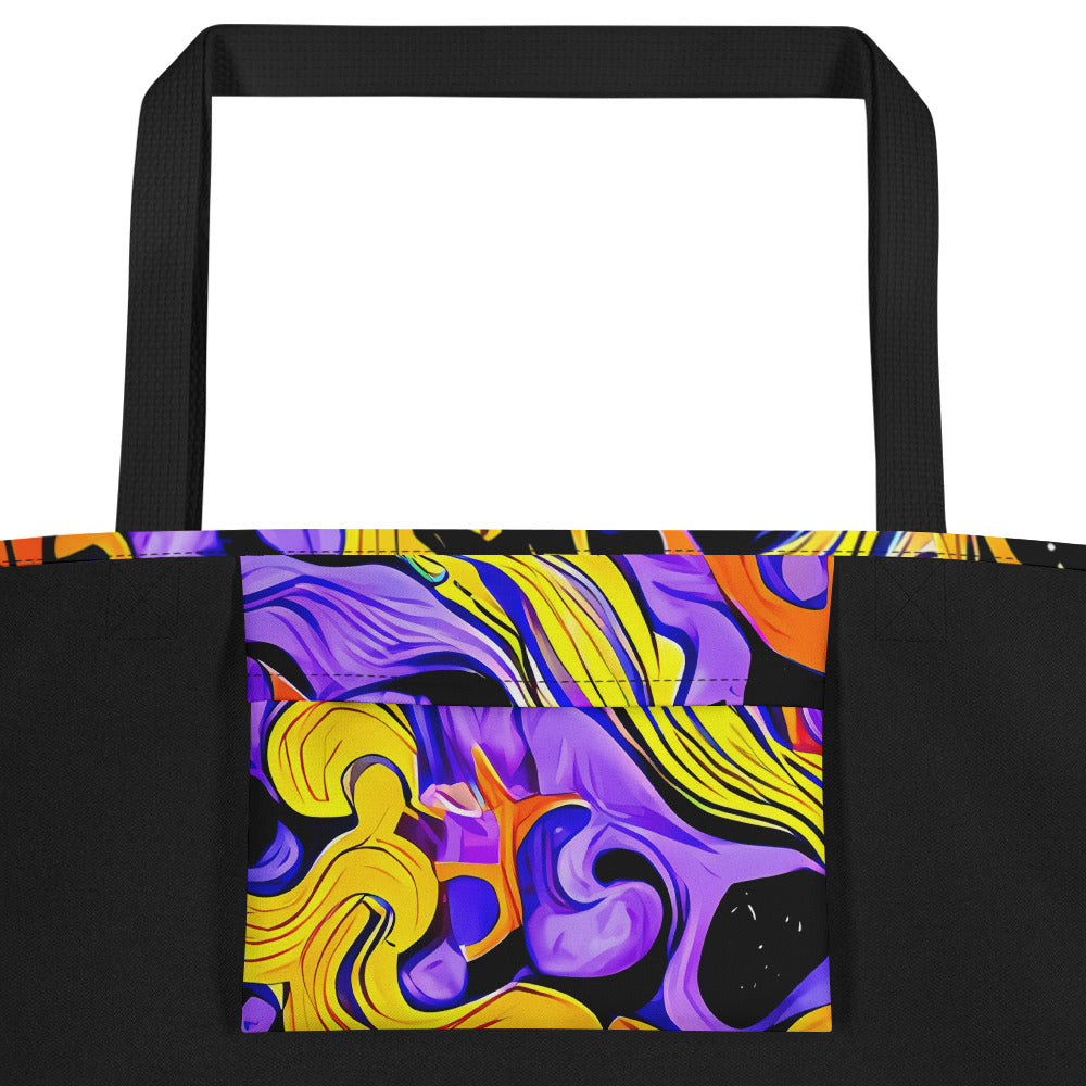 Large Tote Bag w/ Pocket - Bosschaert Swirl