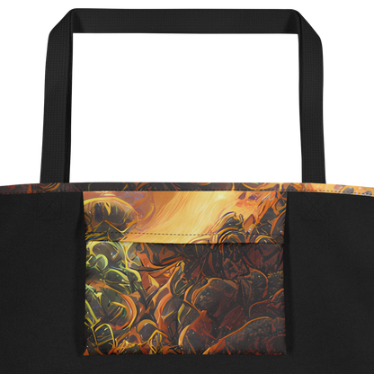 Large Tote Bag w/ Pocket - Volcanic Cascade