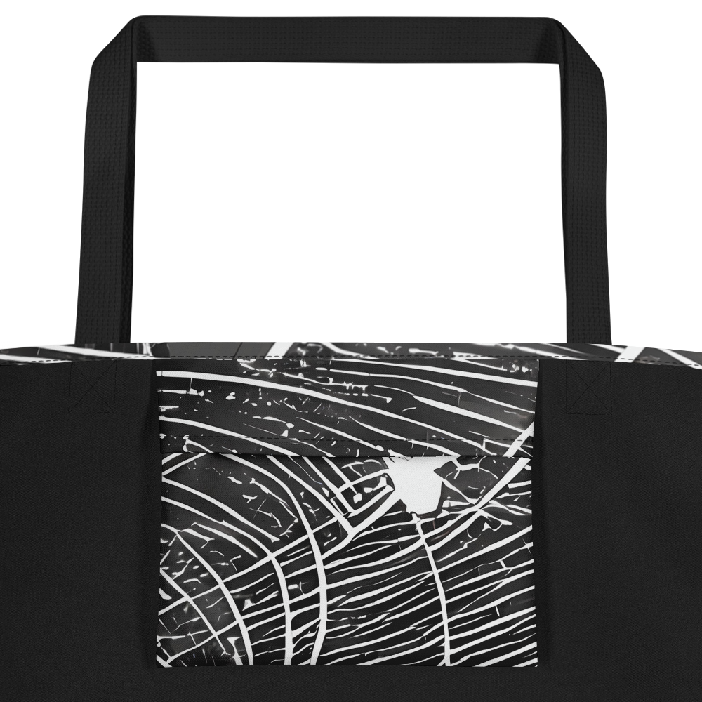 Large Tote Bag w/ Pocket - Silver Echo