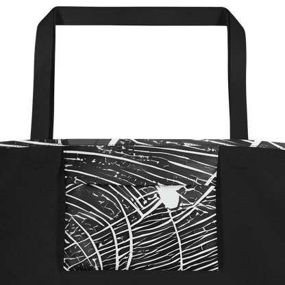 Large Tote Bag w/ Pocket - Silver Echo