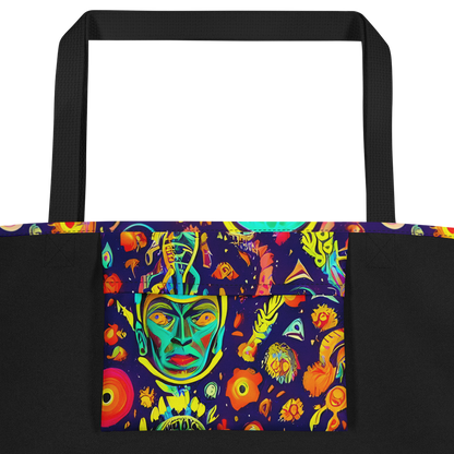 Large Tote Bag w/ Pocket - Celestial Quirk