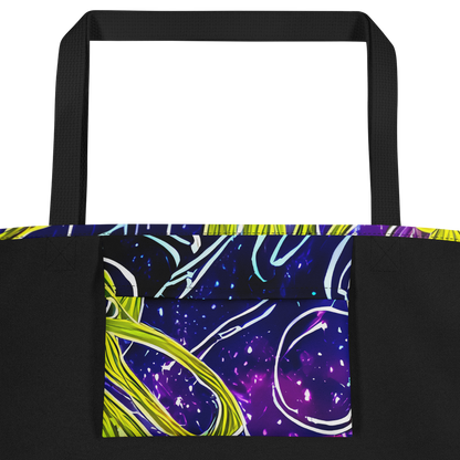 Large Tote Bag w/ Pocket - Celestial Scribbles