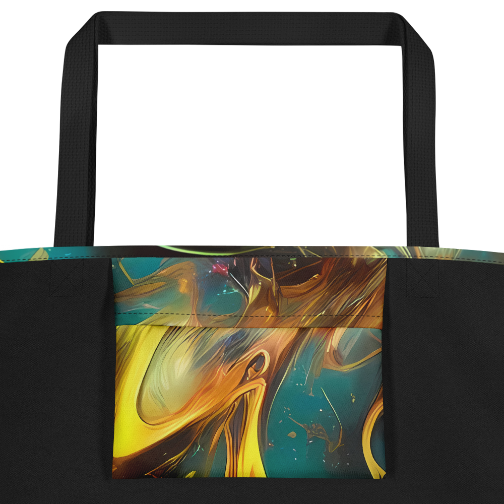 Large Tote Bag w/ Pocket - Elegant Whirl