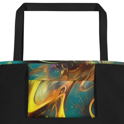 Large Tote Bag w/ Pocket - Elegant Whirl