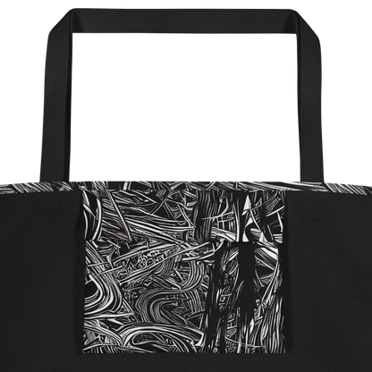 Large Tote Bag w/ Pocket - Mesmeric Tangles
