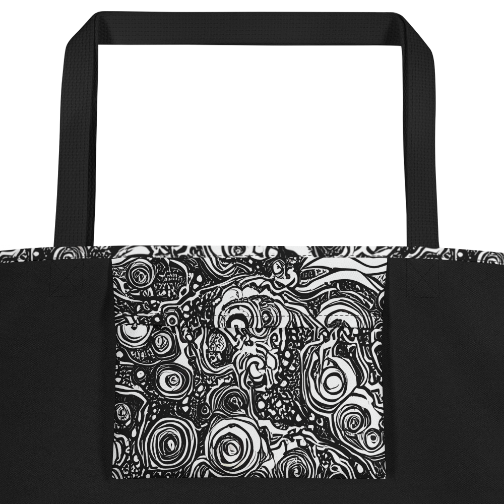 Large Tote Bag w/ Pocket - Swirling Stories