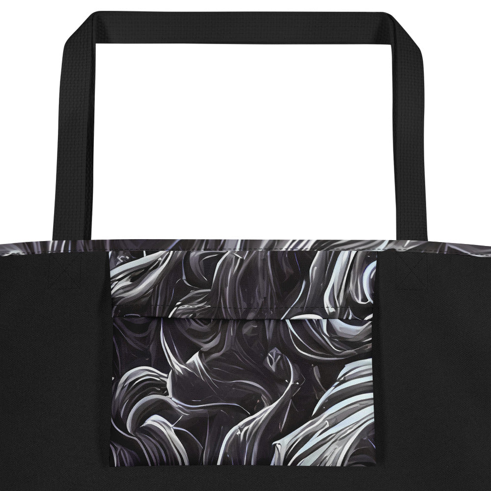 Large Tote Bag w/ Pocket - Savrasov Swirls