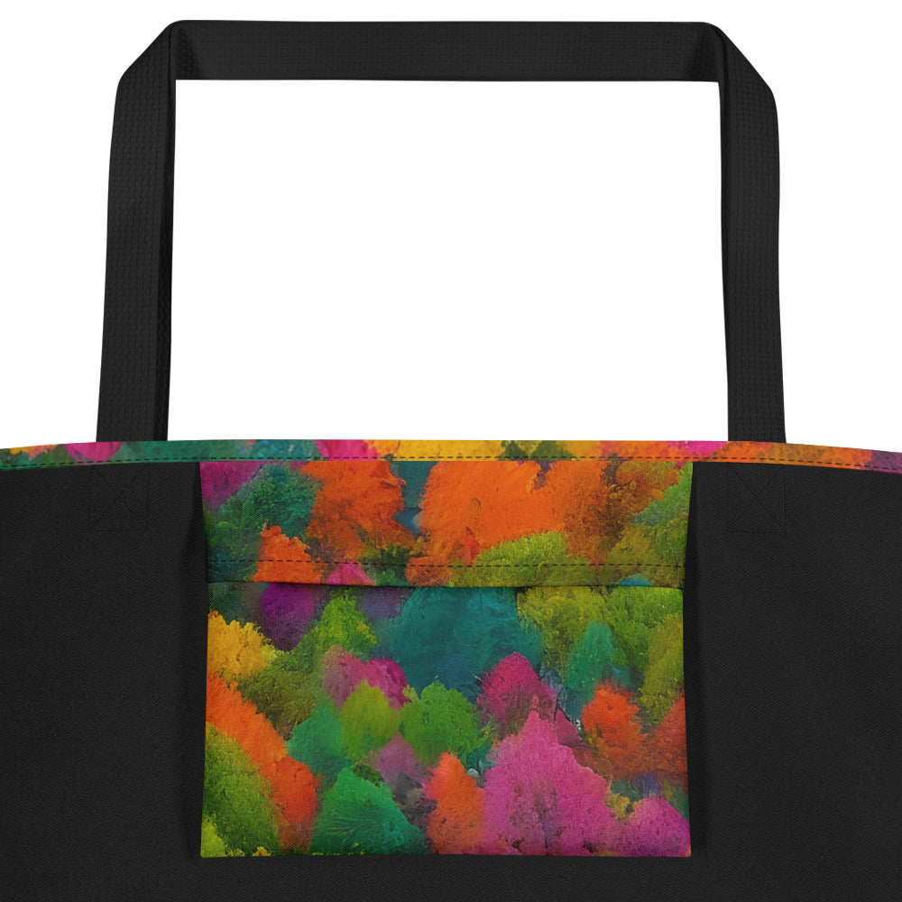 Large Tote Bag w/ Pocket - Autumn Kaleidoscope