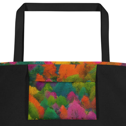Large Tote Bag w/ Pocket - Autumn Kaleidoscope