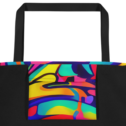 Large Tote Bag w/ Pocket - Electric Ecstasy