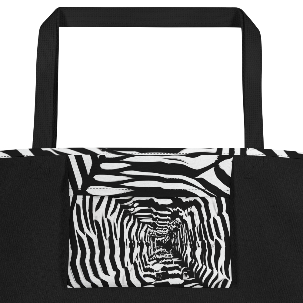 Large Tote Bag w/ Pocket - Shadowed Illusions