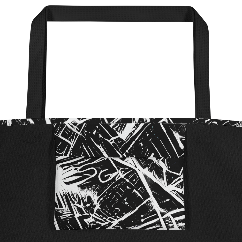 Large Tote Bag w/ Pocket - Ferriss Fractals