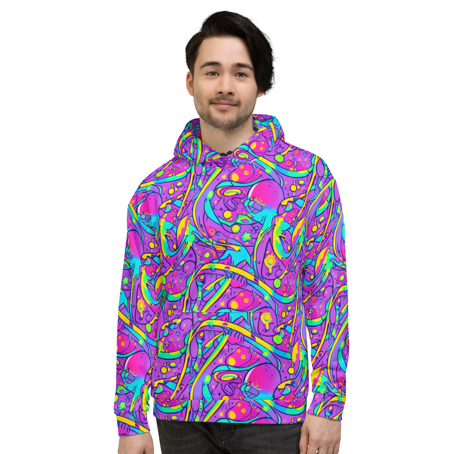 Hoodie - Neon Galaxy Whirl