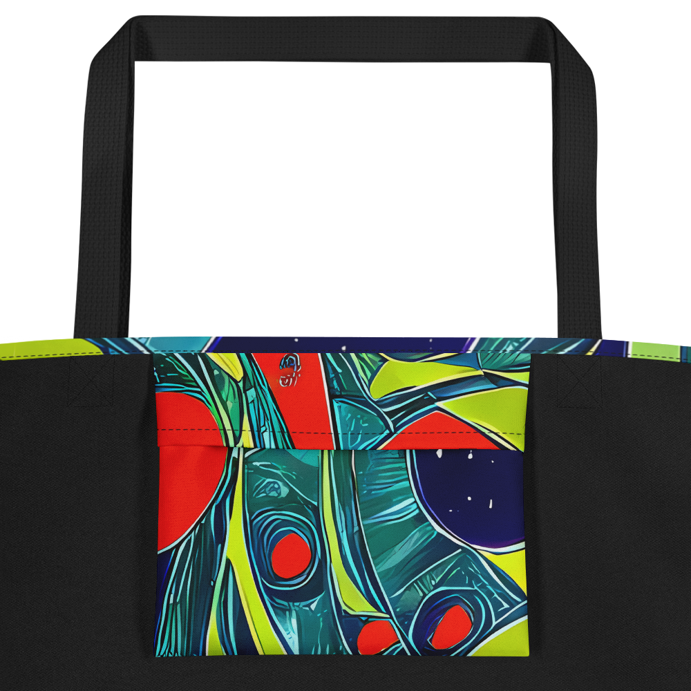 Large Tote Bag w/ Pocket - Harmonic Mirage