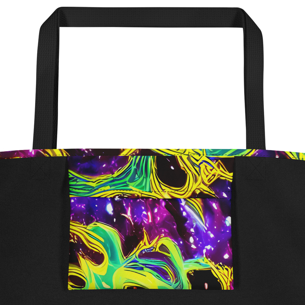 Large Tote Bag w/ Pocket - Galactic Web