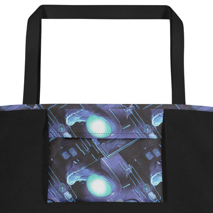 Large Tote Bag w/ Pocket - Galactic Circuit