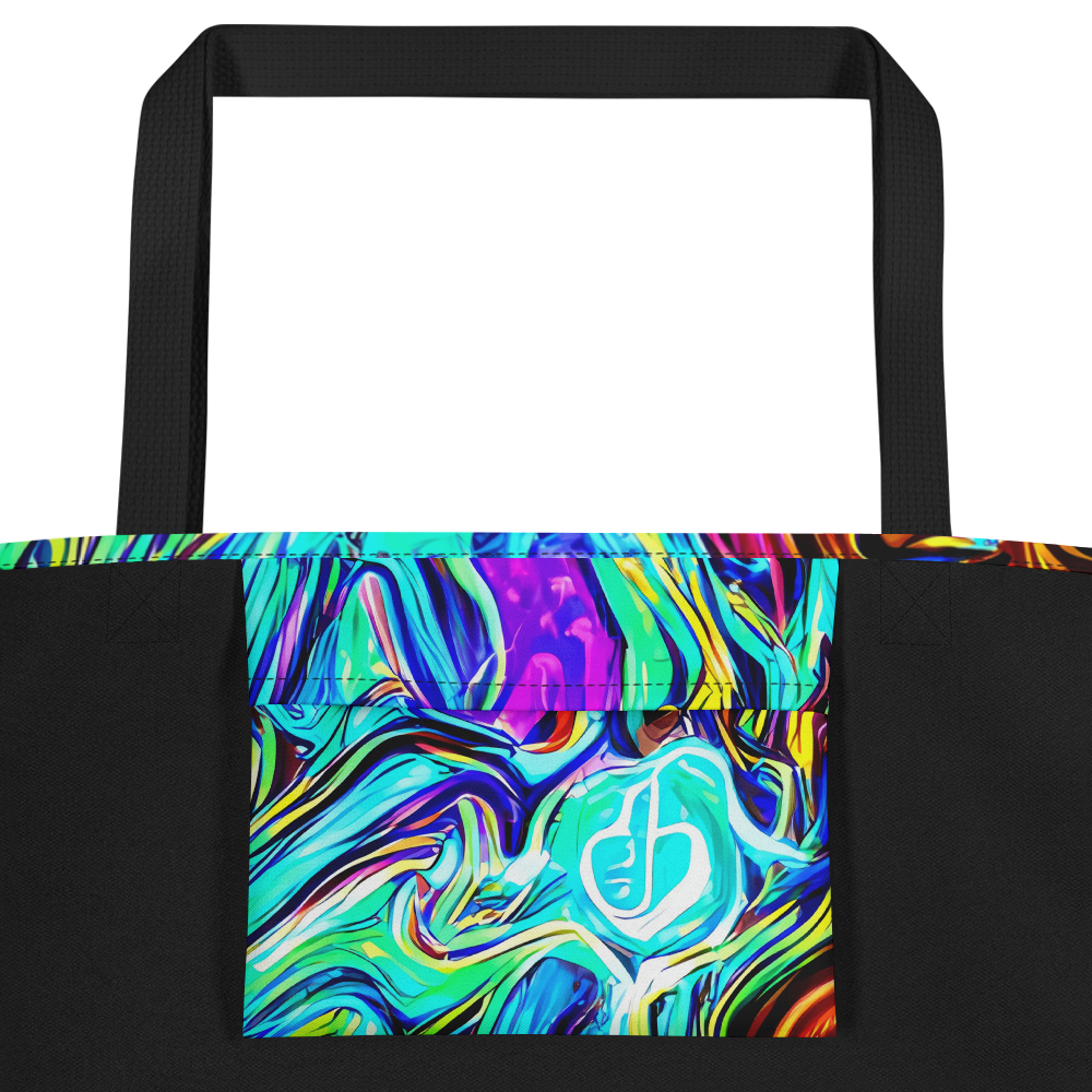 Large Tote Bag w/ Pocket - Mystic Iridescence