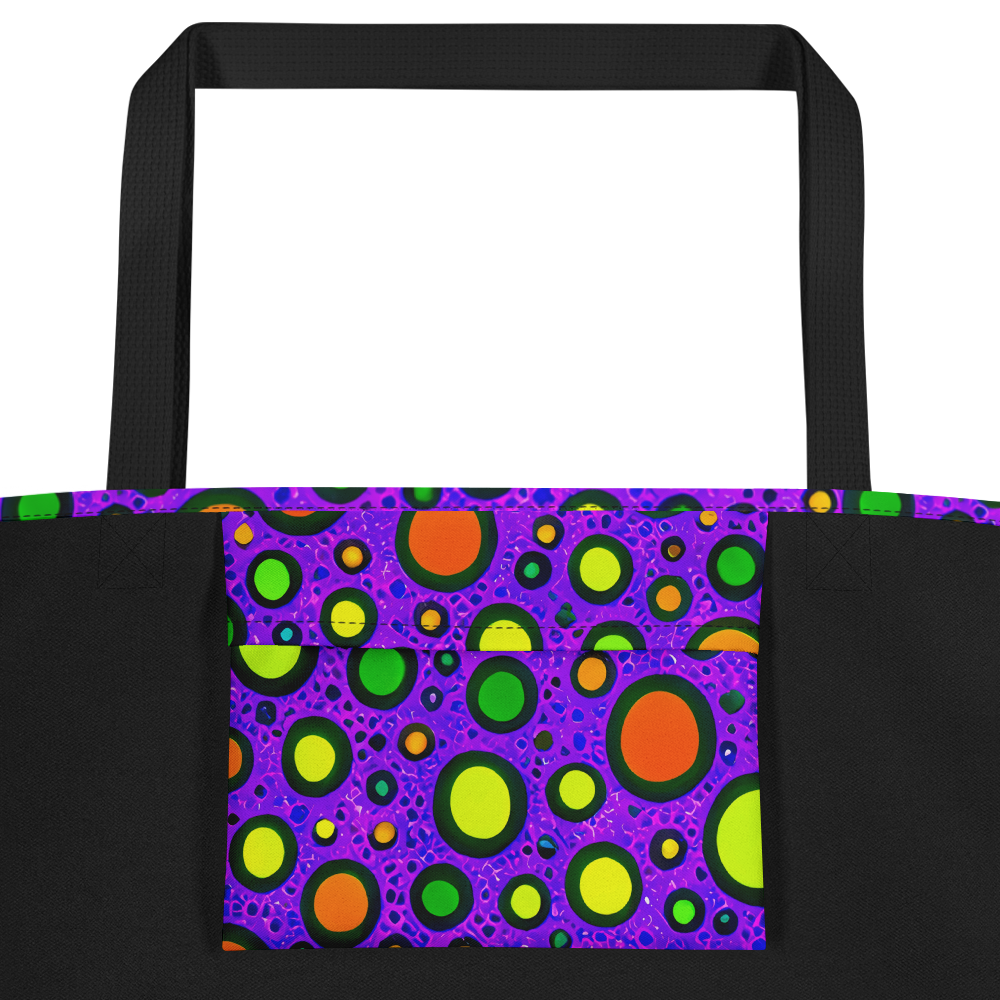 Large Tote Bag w/ Pocket - Luminous Bubbles