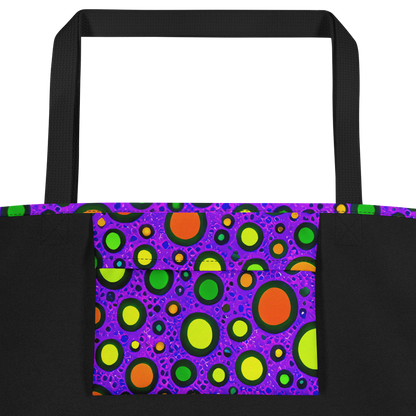 Large Tote Bag w/ Pocket - Luminous Bubbles