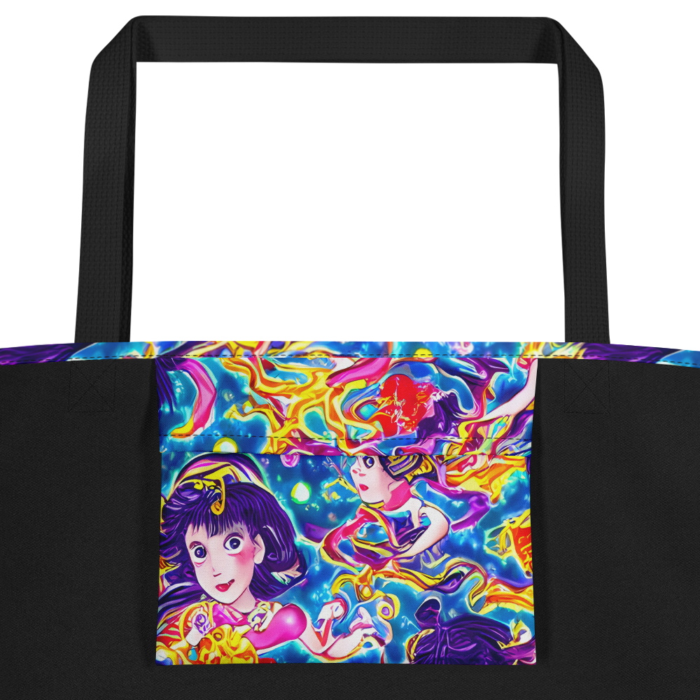 Large Tote Bag w/ Pocket - Aquatic Whim