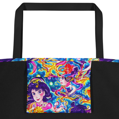 Large Tote Bag w/ Pocket - Aquatic Whim