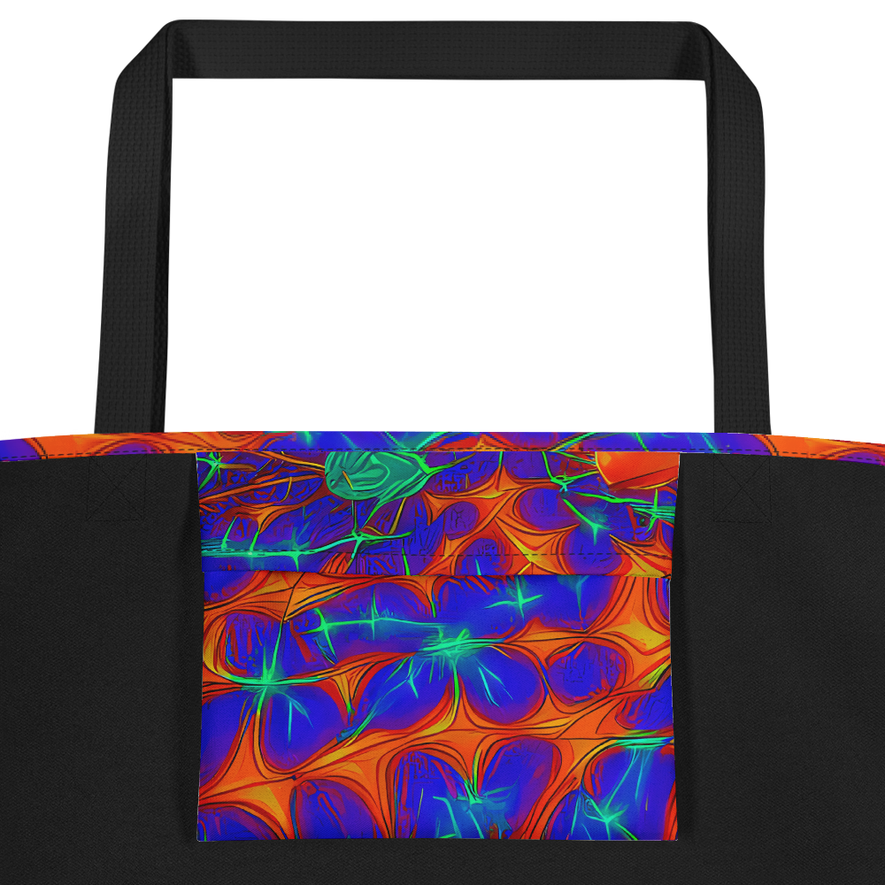 Large Tote Bag w/ Pocket - Nebula Tides