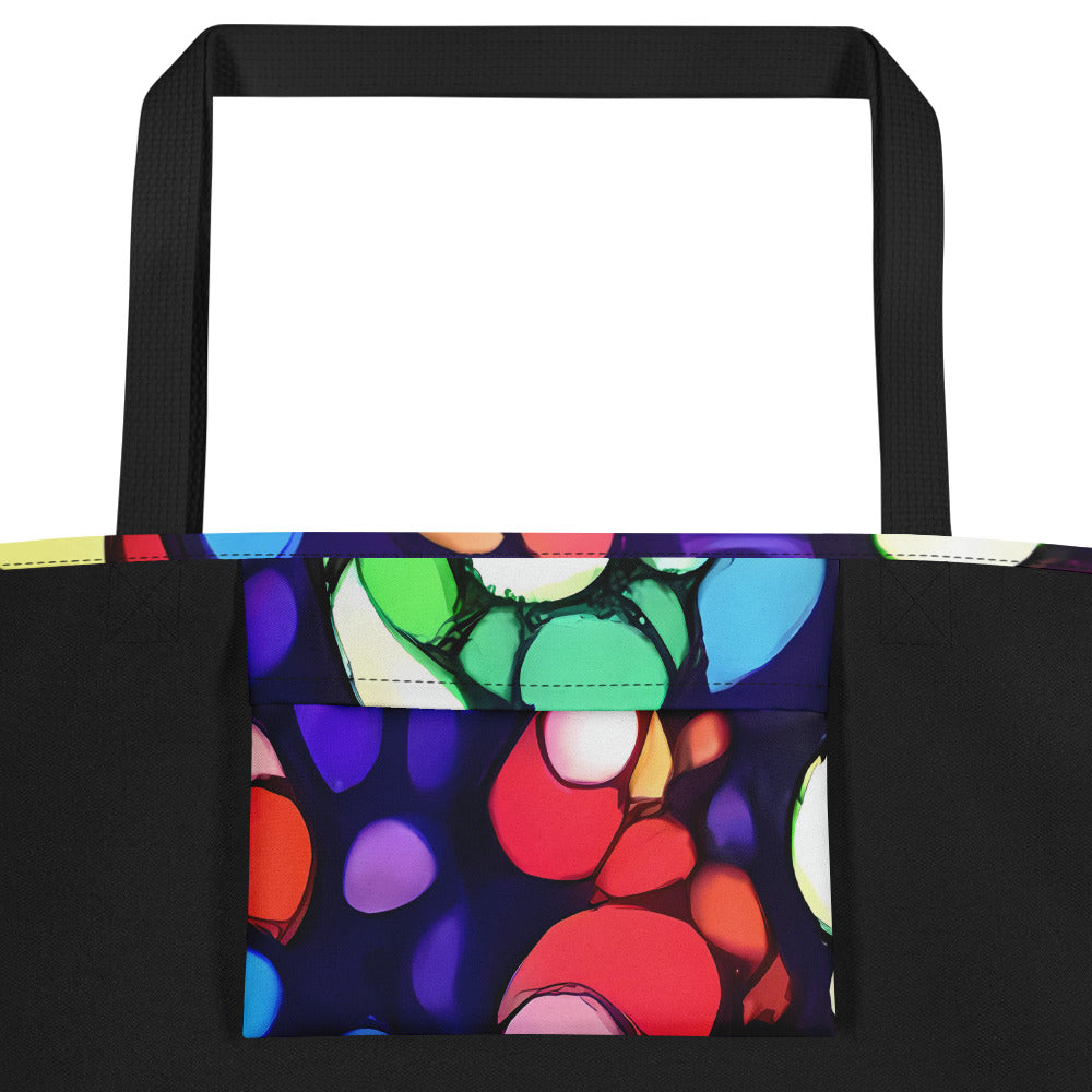 Large Tote Bag w/ Pocket - Bubble Fantasia