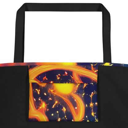 Large Tote Bag w/ Pocket - Coorte's Cosmos