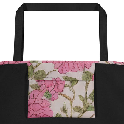 Large Tote Bag w/ Pocket - Blossom Symphony